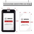 12 Pack Sliding ID Badge Holder Hard Plastic Key Card Work Badge Sleeve