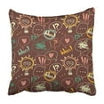 thumbnail image 1 of BSDHOME Thinking and Creativity Speech Bubbles Light Bulb and Text Retro Palette Pillowcase 20x20 inch, 1 of 1