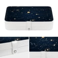 thumbnail image 4 of Constellation PU Leather Necklace Organizer Jewelry Box Earring Organizer with Removable Compartment, Portable, 4 of 6
