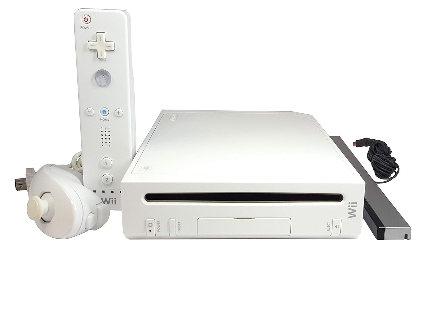 Restored Nintendo White Wii Console - Mario Kart - Wii Wheel