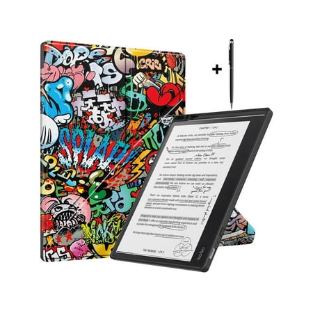 Slim Case for Kobo Elipsa 2E 10.3 inch 2023 - Premium Leather Case Protective Smart Folio Shell Cover with Pen Holder, Auto Wake/Sleep, Multi-Viewing Angles, Stylus Pen