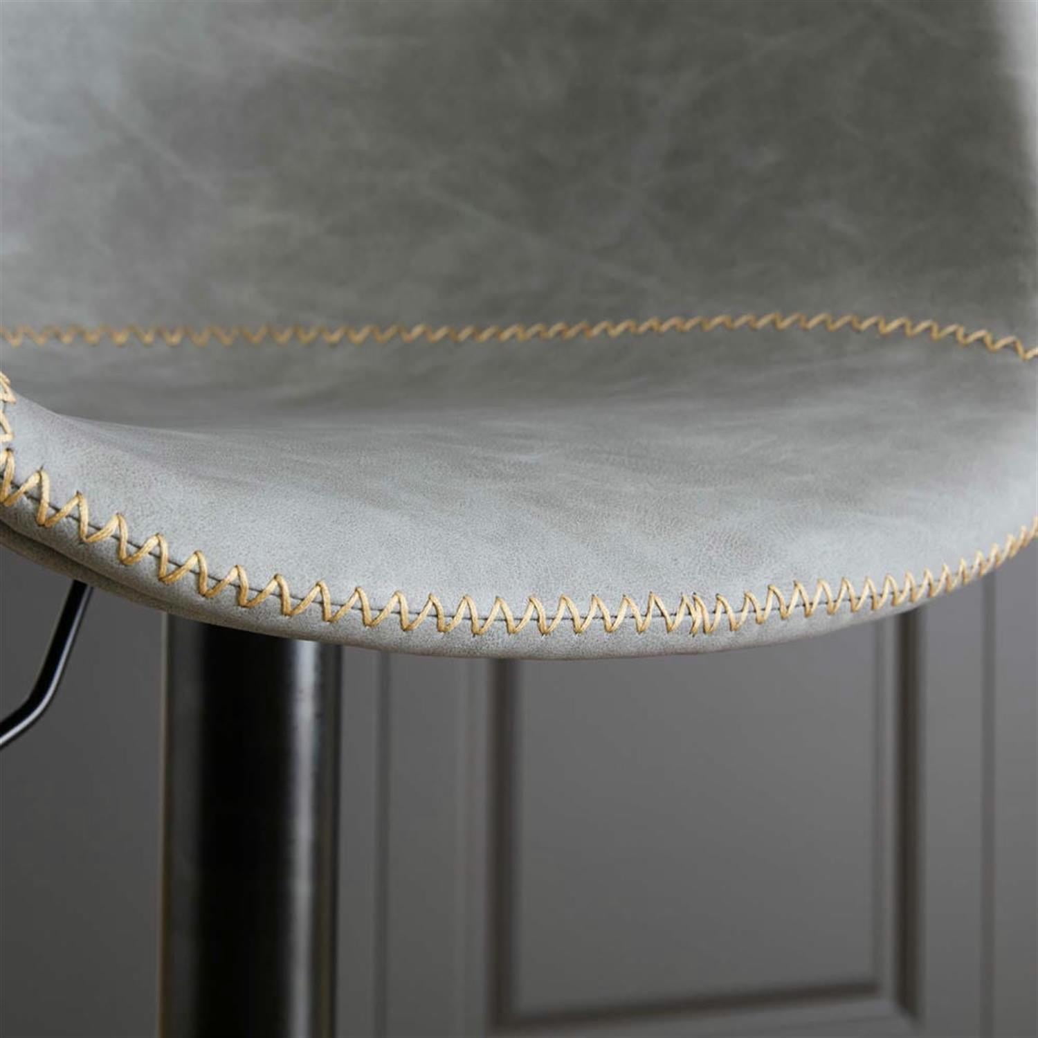 Demi Bonn 44" Adjustable Counter Height Bar Stools, Upholstered Swivel Barstools with Back, Kitchen Island Countertop Chairs for Dining Room, Gray