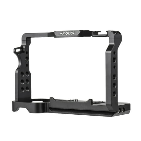 Image of Andoer Cage Aluminum Alloy Video Cage with Cold Shoe Mounts Numerous 14 Inch Threads Replacement for Sony A7C