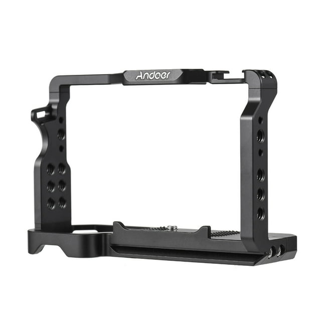MistahaCamera Cage Aluminum Alloy Camera Video Cage with Cold Shoe Mounts Numerous 1/4