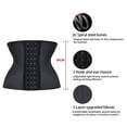 thumbnail image 5 of YIANNA Short Torso Waist trainer corset for Weight loss Sports Workout Hourglass Body Shaper Cincher Tummy Control Black-XL, 5 of 7
