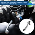 thumbnail image 3 of Palancas de freno y embrague cortas largas para Kawasaki ZZR600 05-09, palanca de freno ajustable de motocicleta, aleación de aluminio, mango tono plateado con extremo negro, 3 of 6