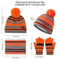 thumbnail image 6 of BESSTEVEN Kids Winter Hat Gloves Scarf Set: Girls Boys Beanie Hats Gloves Knit Set with Thick Warm Fleece Lined For Ages 6-10 Children, 6 of 6
