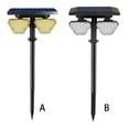 thumbnail image 3 of Matsuzay Light Solar Outdoor Lawn Walkway Landscape Lámpara de doble cabeza Patio Paisajismo Iluminación Resistente a la intemperie Recargable Iluminación y accesorios Doble 3000K 6000K Matsuzay HA072736-01, 3 of 6