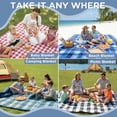 thumbnail image 4 of Waterproof Picnic Blanket Outdoor Camping Beach Mat Extra Large Foldable Car Essential Roadtrip Gadget Rv Accessories Glamping Tent Gear Must Haves Hiking Stuff Backpacking Necessities Gift, 4 of 6