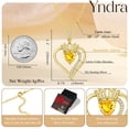 thumbnail image 5 of Yndra 18k Gold Plated Heart Necklace for Women,S925 Sterling Silver November Citrine Birthstone Crown Pendant Necklace,Jewelry Gift for Her Wife Mom Girlfriend,Birthday Mother’s Day Gift, 5 of 10