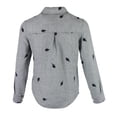 thumbnail image 4 of Blusa Delgada Sunnimix Cuello Manga Larga Rayas Gris Blusas de Mujer, 4 of 8