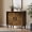 2 Door Sideboard + Antique Brown + Sunburst Door  + MDF & Solid Wood, variant on 31.5" Sunburst Door Buffet, Antique Brown Mid-Century Credenza - Entryway Storage Cabinet