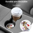 thumbnail image 5 of Car Coasters 4 Pack Stone Cup Holder Cute Giraffe Absorbent Drink Car Coaster Ceramic Set Small Cup Coasters, 5 of 6