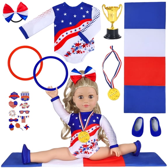 K.T. Fancy 18 Inch Girl Doll Olympic Gymnastics Clothes and Accessories