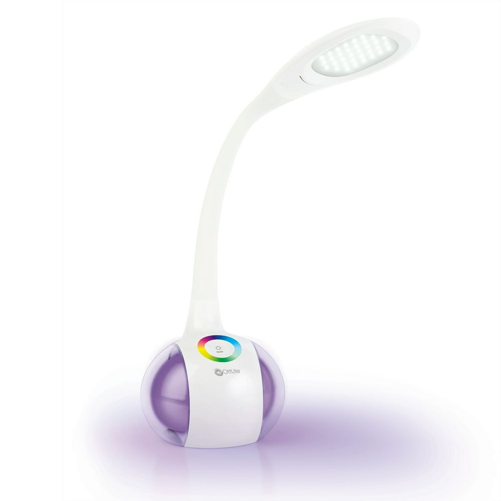 OttLite LED Desk Lamp with Color Changing Base (White)…