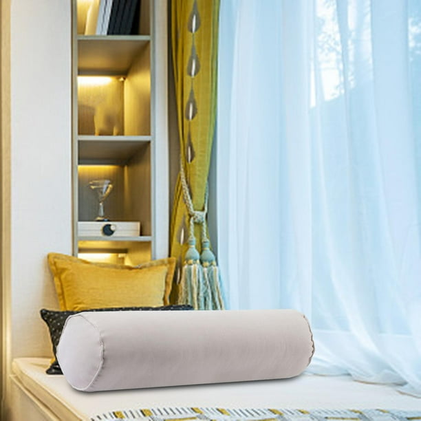 Cervical Neck Roll Hollow Cotton Comfort Cylinder Pillows Round Neck White