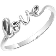 Boma Jewelry Sterling Silver Love Script Ring