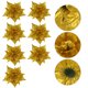 thumbnail image 2 of EeaseMX 7 piezas de flores artificiales decorativas con purpurina navideña., 2 of 7