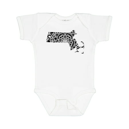 

Inktastic Massachusetts Silhouette Mandala Gift Baby Boy or Baby Girl Bodysuit