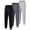 Black/Dark Grey/Light Grey, variant on Muvtei Boys Sweatpants 3 Pack Athletic Workout Kids Casual Pants Boys Joggers with Pocket and Elastic Drawstring Waist Size 6-16