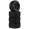 thumbnail image 2 of 4PCS 1/10 Off-road Tyre Double V Tread Pattern 10 Spokes Rim for 1/10 HSP HPI Redcat  RC Monster Truck, 2 of 7