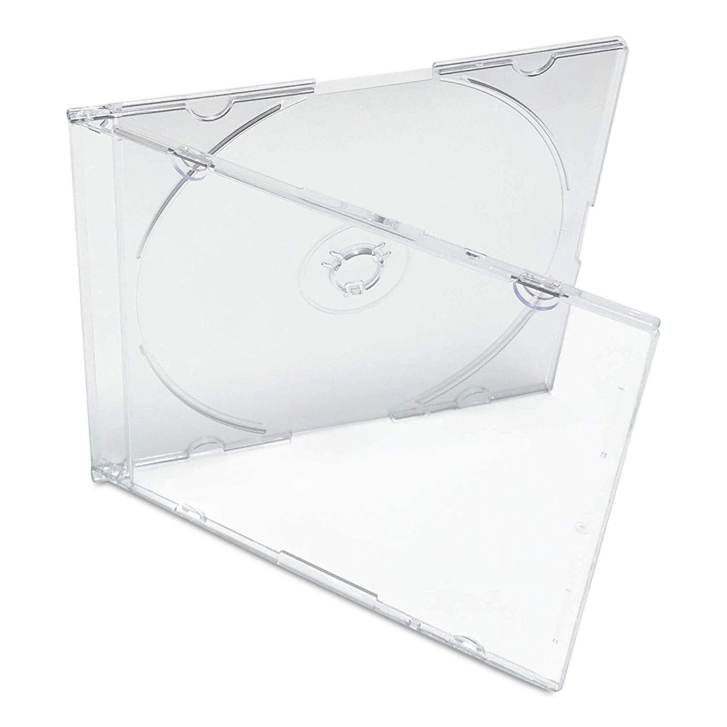 Clear Slim CD Jewel Cases Premium, 50 Pack
