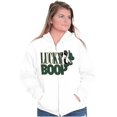 thumbnail image 3 of Saint Paddys Lucky Betty Boop Cartoon Zip Hoodie Sweatshirt Women Brisco Brands L, 3 of 6