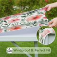 thumbnail image 6 of Pioneer Flower Floral Print Pattern Square Fitted Tablecloth with Elastic Edge,Square Table Cover,Washable Elastic Table Cover for Home Kitchen Party Decor 34"x34", 6 of 6