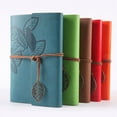 thumbnail image 1 of MesaSe Leather Retro Vintage Notebook Bound Diary Book with Leaf Pendant Travel Journal Note, 1 of 6