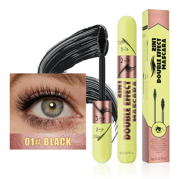 HHBEAUTY Black Tubing Mascara for Volume and Length - Waterproof, Washable, No Smudge, Full and Soft Formula with Prime Lash Care