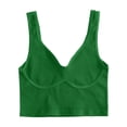 thumbnail image 4 of Fgnfyis Women Tank Tops Ribbed Athletic Workout Yoga Racerback Camisole Lightweight Wicking Activewear Sleeveless Top Summer Tops for Women Light Green L, 4 of 5