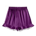 thumbnail image 6 of Cethrio Girls' Pajama Sets, Casual Short Sleeve 3-piece Lapel Collar Girls' Sleepwear Purple Size 14, 6 of 8