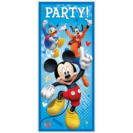 Mickey Mouse Plastic Door Poster, 5 x 2.25ft