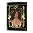 thumbnail image 3 of Designart 'Retro Girl In Golden Art Deco Geometrics I' Modern Framed Canvas Wall Art Print, 3 of 5
