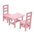 thumbnail image 4 of 1/6 Dollhouse Miniature Dining Table Chairs Furniture Decor Pink, 4 of 6