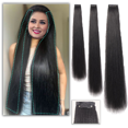 thumbnail image 2 of Synthetic black women's vertical hair extensions, hair extensions, five different lengths of headwear for women's wigs, 2 of 10