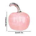 thumbnail image 3 of Natural Semi-Precious Stone Mini Pumpkin Hand-Polished Decor - Amethyst Rose Quartz Thanksgiving Halloween Miniature Scene(Pink), 3 of 6