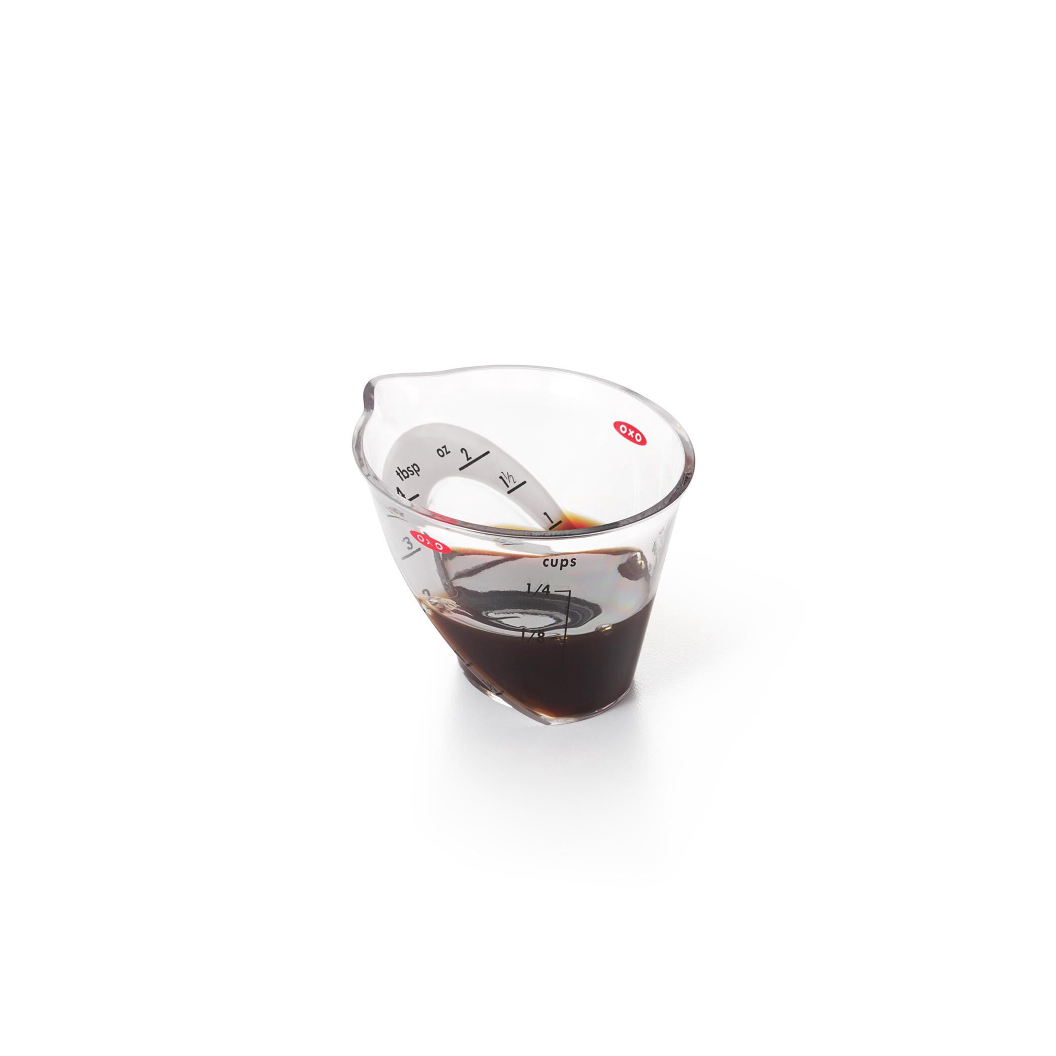 OXO 1/4 Cup Mini Angled Measuring Cup, Easy-Read Angled Liquid Measuring Cup for Cooking & Baking