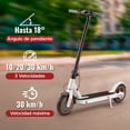 thumbnail image 2 of Scooter Eléctrico X Rush Blanco Plegable 500W 30 km/h con Batería de Litio, App Tuya y Pantalla LCD, 2 of 8