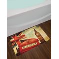 thumbnail image 2 of London Bath Mat, Vintage Style Symbols of London with National Flag UK Great Britain Old Clock Tower, Non-Slip Plush Mat Bathroom Kitchen Laundry Room Decor, 29.5 X 17.5 Inches, Multicolor, Ambesonne, 2 of 2