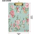 thumbnail image 2 of FMSHPON Vintage Pink Floral Pattern Clipboard Hardboard Wood Nursing Clip Board and Pull for Standard A4 Letter 13x9 inches, 2 of 7