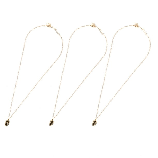3 piezas de cordones retro para el cuello, adorables joyas para el cuello, exquisitos colgantes para el cuello (dorado)