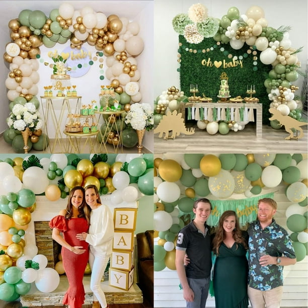Juego de decoración para fiestas, decoración para baby shower, decoración verde para revelar el género, decoración para baby shower, probado profesionalmente
