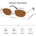 thumbnail image 4 of Gafas de Sol Ovaladas Retro Pequeñas Appassal AP3716 Dorado/Marrón, 4 of 5