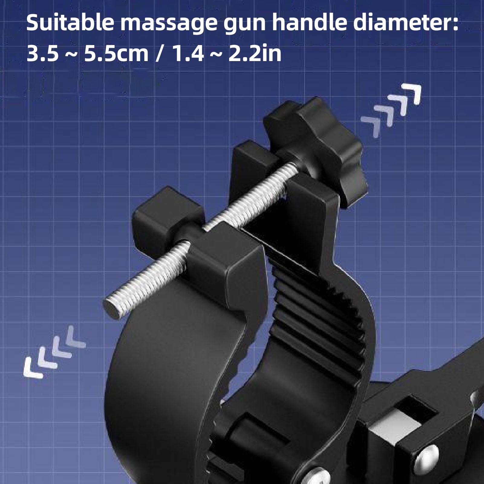 M Buder Massage Gun Wall Mount with Vacuum Suction Cups, Hands-Free Fascia Gun Holder for Self Muscle Relief (9.06 in / 23.0 cm)