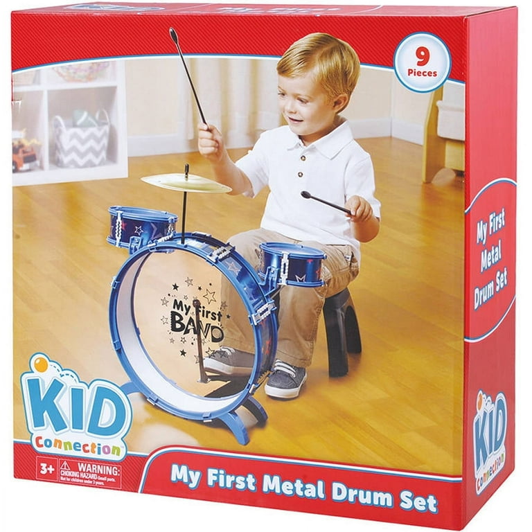 Kid Connection My First Metal Drum Set Blue Musical Instrument