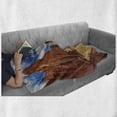 thumbnail image 6 of Desert Soft Flannel Fleece Throw Blanket, Bizarre Sandstone Cliffs in Sahara Desert Tassili N'Ajjer Algeria, Cozy Plush for Indoor and Outdoor Use, 60" x 80", Navy Blue Mustard Orange, by Ambesonne, 6 of 6