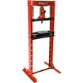 thumbnail image 1 of 12-Ton Hydraulic Shop Press with Press Plates, H-Frame Garage Benchtop Press with Adjustable Working Table, Red, 1 of 9