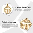 thumbnail image 2 of Charm America - Gold Cut-out Chai Charm - 14 Karat Solid Gold, 2 of 5