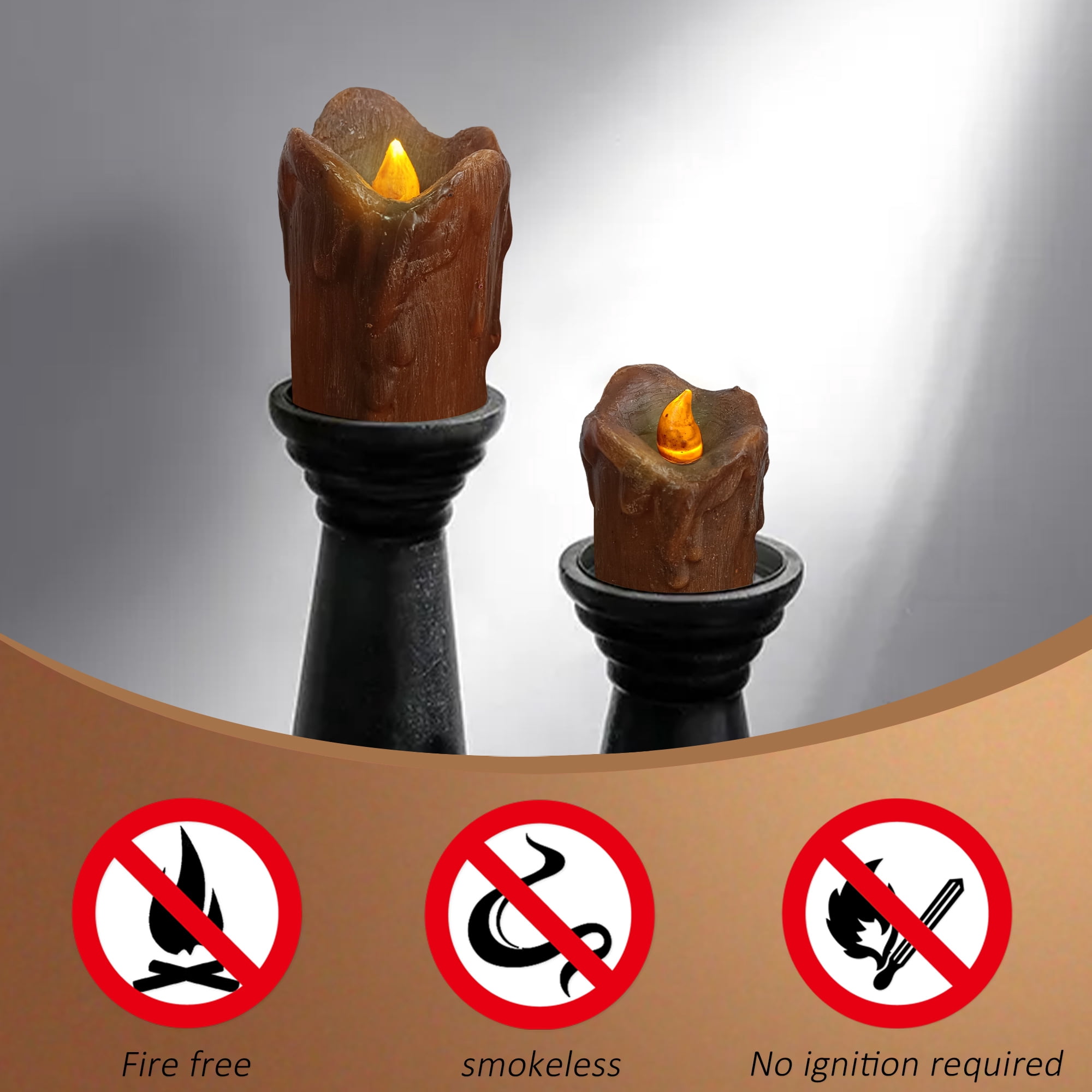 FCMSHAMD Flickering Flameless Candles with Remote Timer, 2.3" 3" 4" Realistic 3D Flame with Real Wax Pillar LED Candles,Battery Operated Candles for Wedding Home Decoration, Christmas,3 Pack